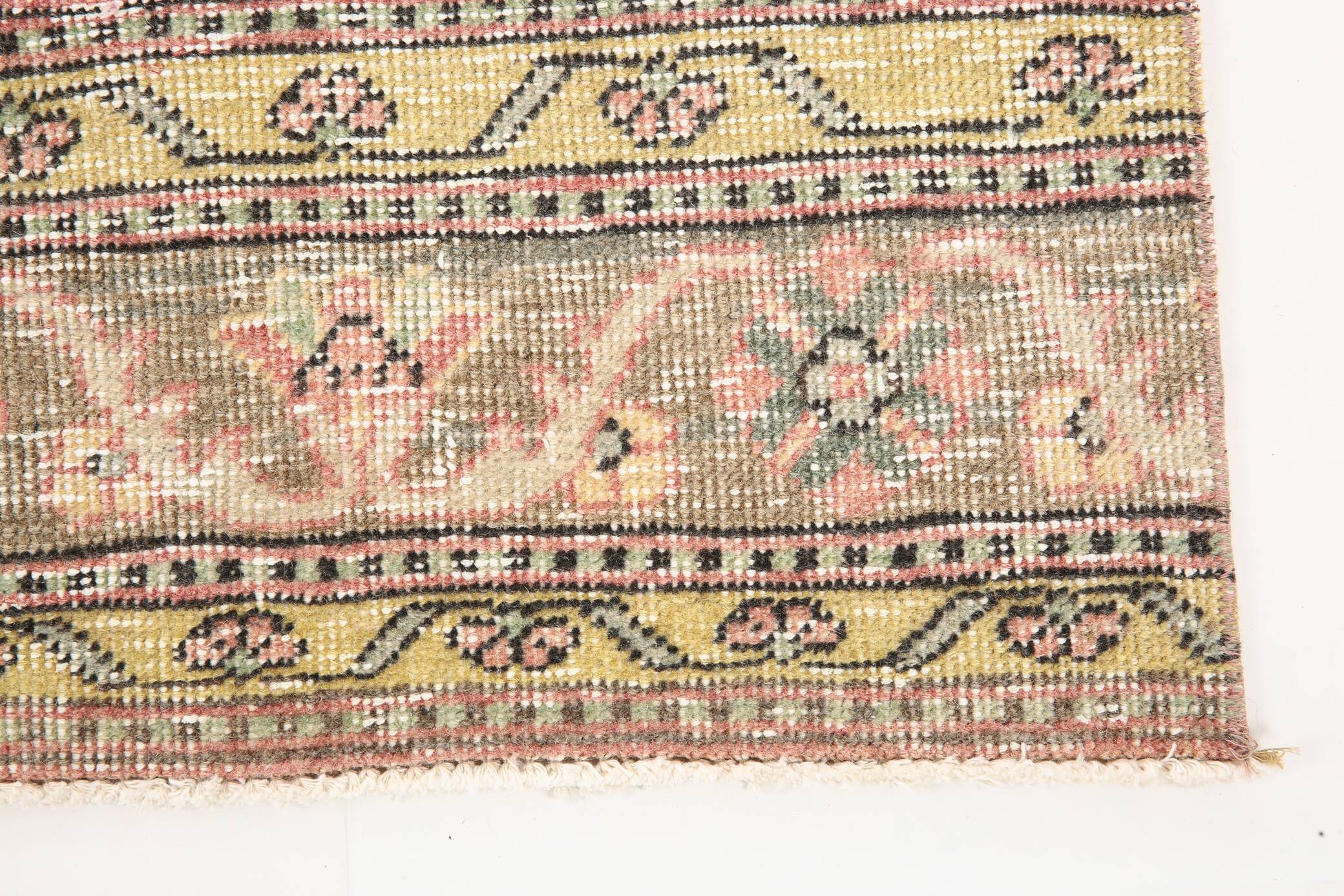 3x12 Soft Pastel Pink Turkish Runner Rug, 85x383Cm SK 5659