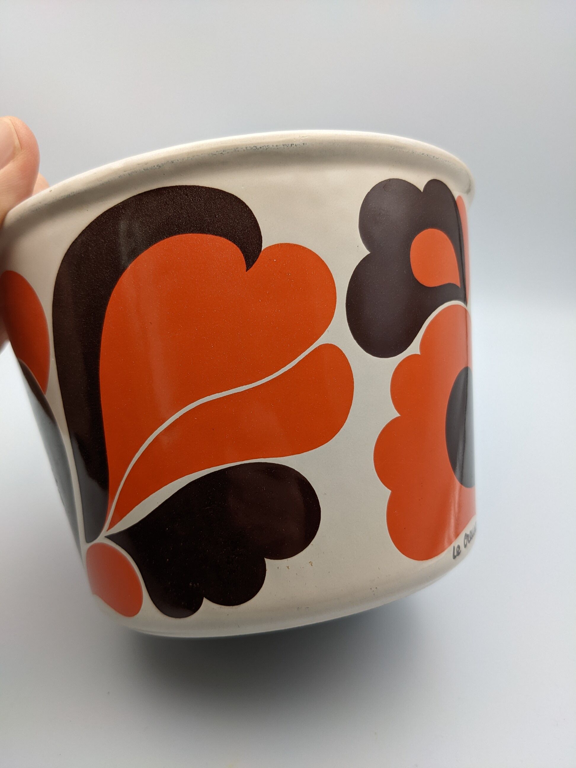 Service à Fondue Le Creuset Complet – Modèle Paon (cocottes En Fonte, Orange Et Marron)
