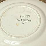 Two Digoin Sarreguemines dessert plates