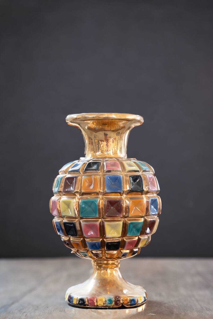 Colorful ceramic vase, 1960