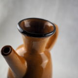 Water pitcher, vibe sixties black and ochre - anonymous - 50s / 60s