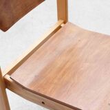 Scandinavian style oak and beech chair