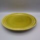 Antique serving plate in Gien earthenware, bamboo decoration.