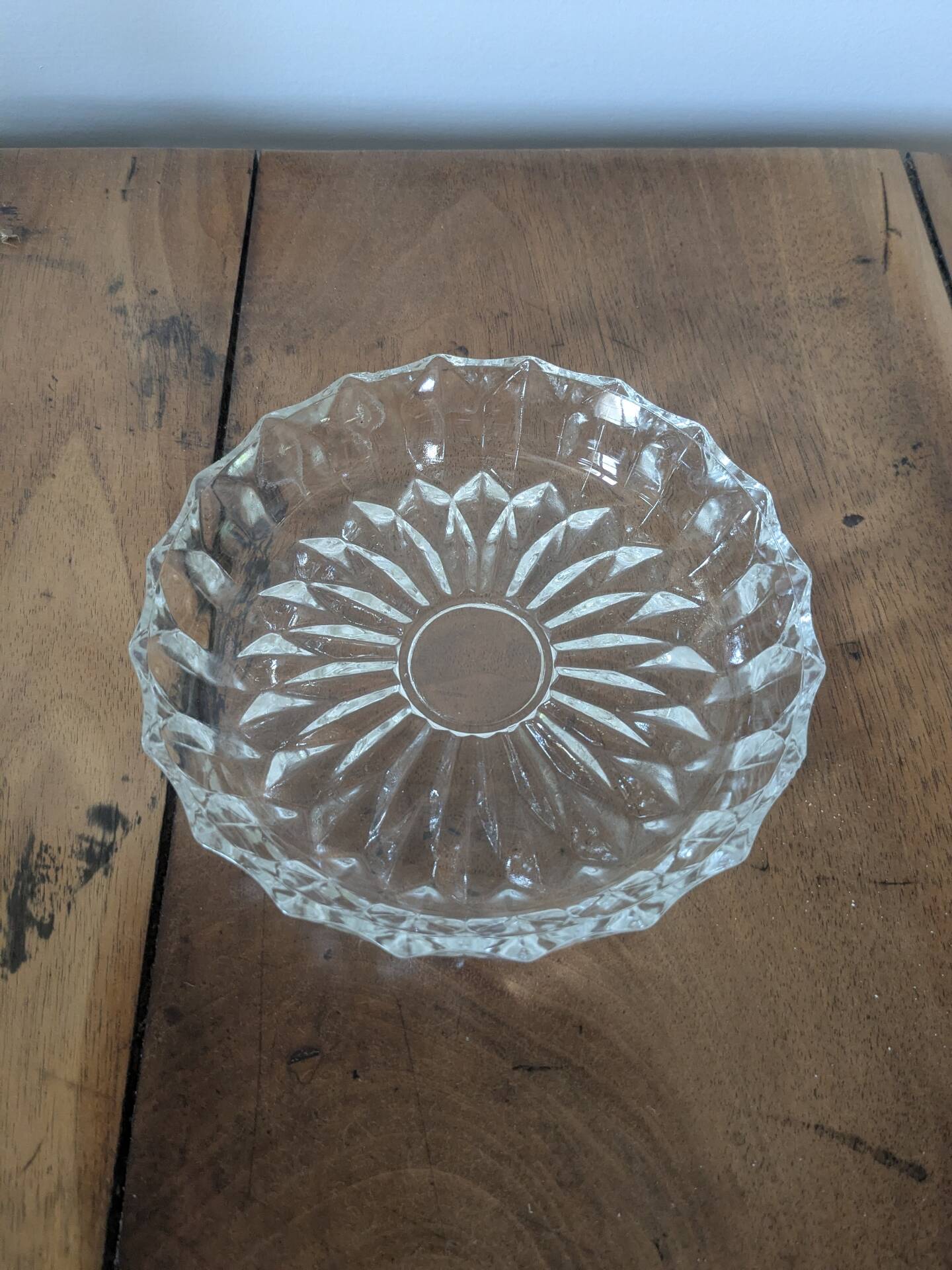 Cut glass tray