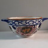 Gien earthenware bowl with peony decoration