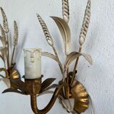 Pair of vegetable sconces sheaf of wheat