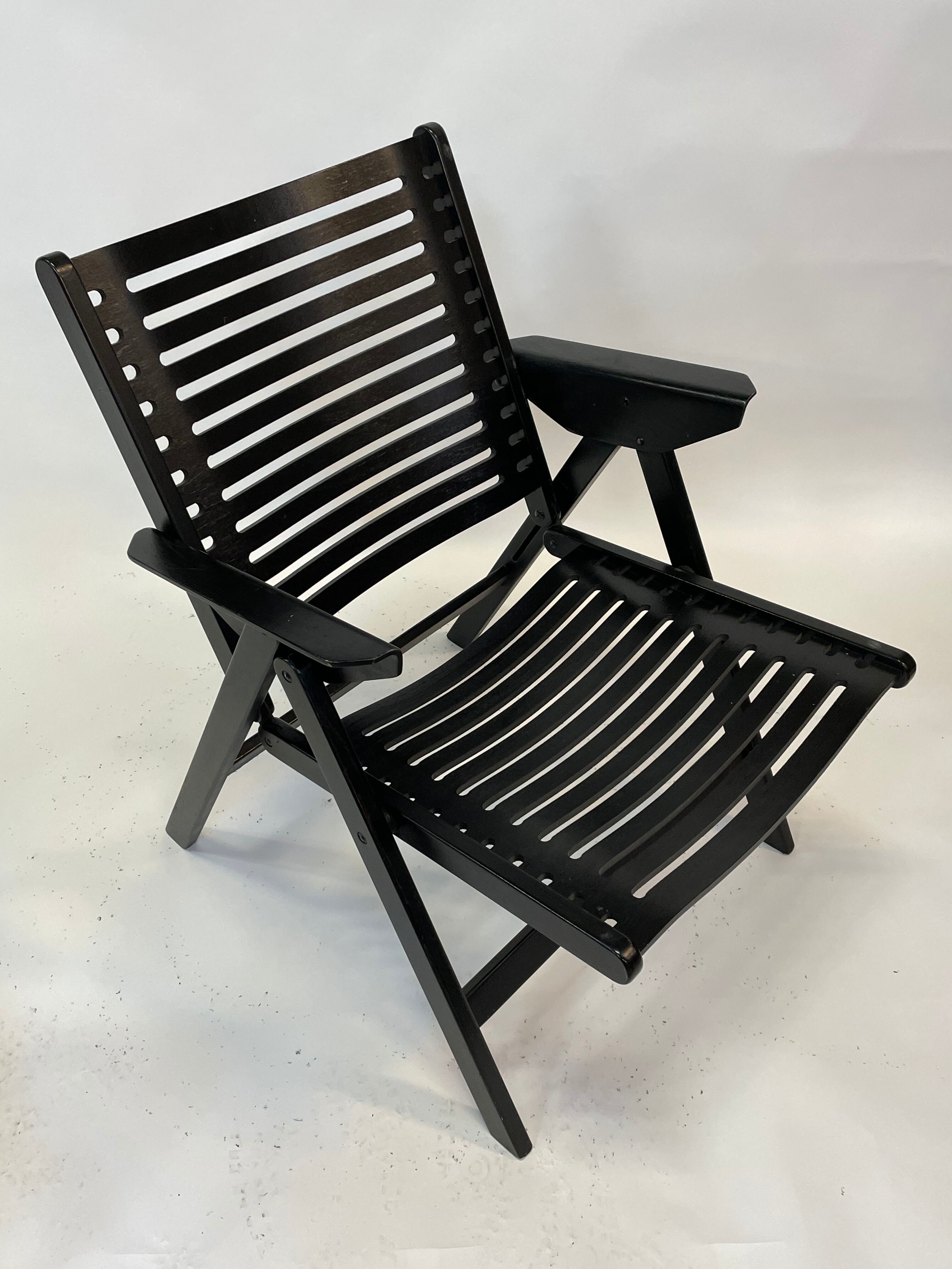 Niko Kralj Slovenian Rex Plywood Folding Chair for Stol 1950s in Black