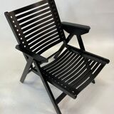 Niko Kralj Slovenian Rex Plywood Folding Chair for Stol 1950s in Black