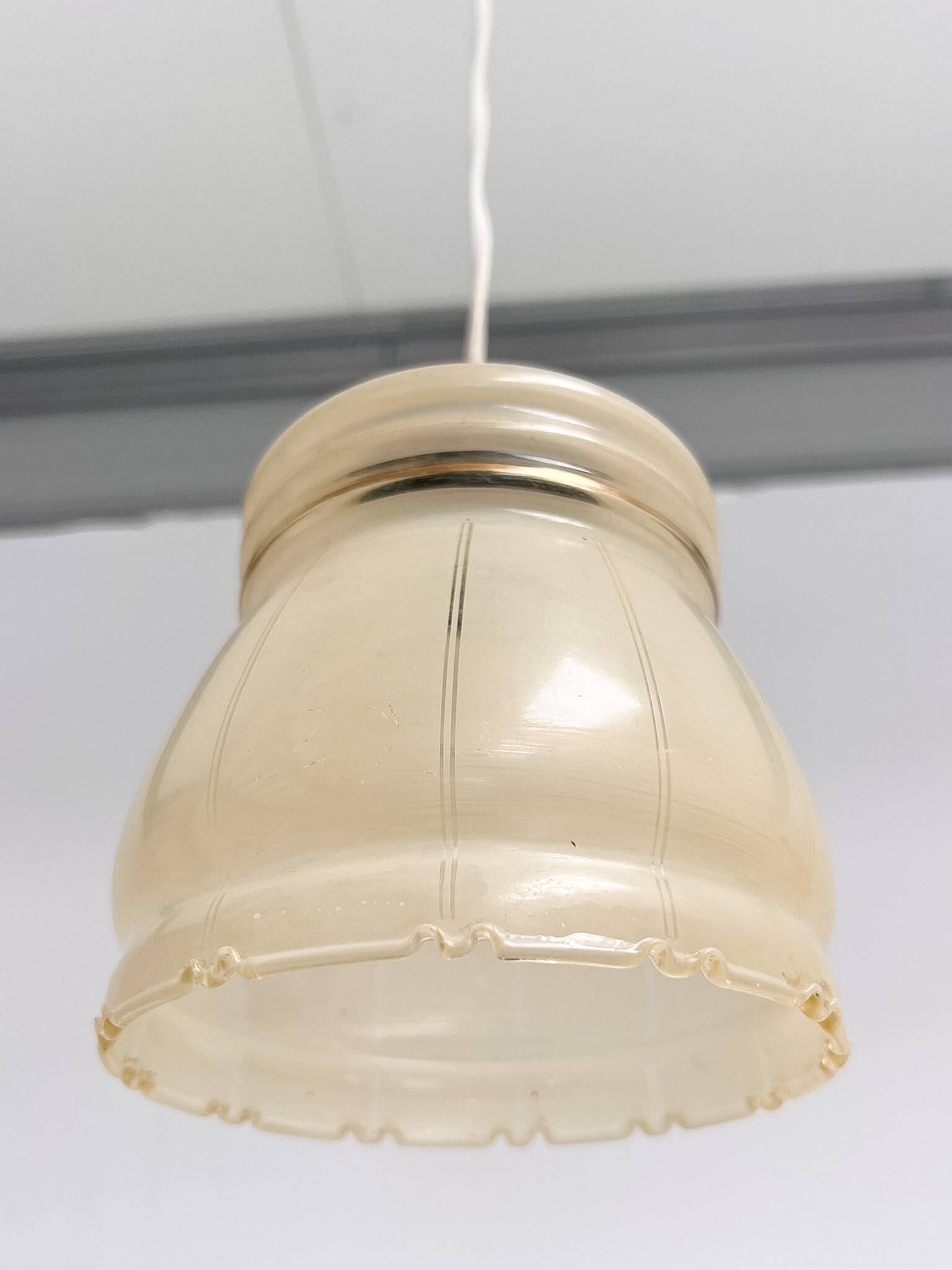 Lampe de plafond vintage nacrée, années 1960