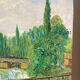 Oil painting on panel The bridge of Créteil signed H.Jaquemart nineteenth century