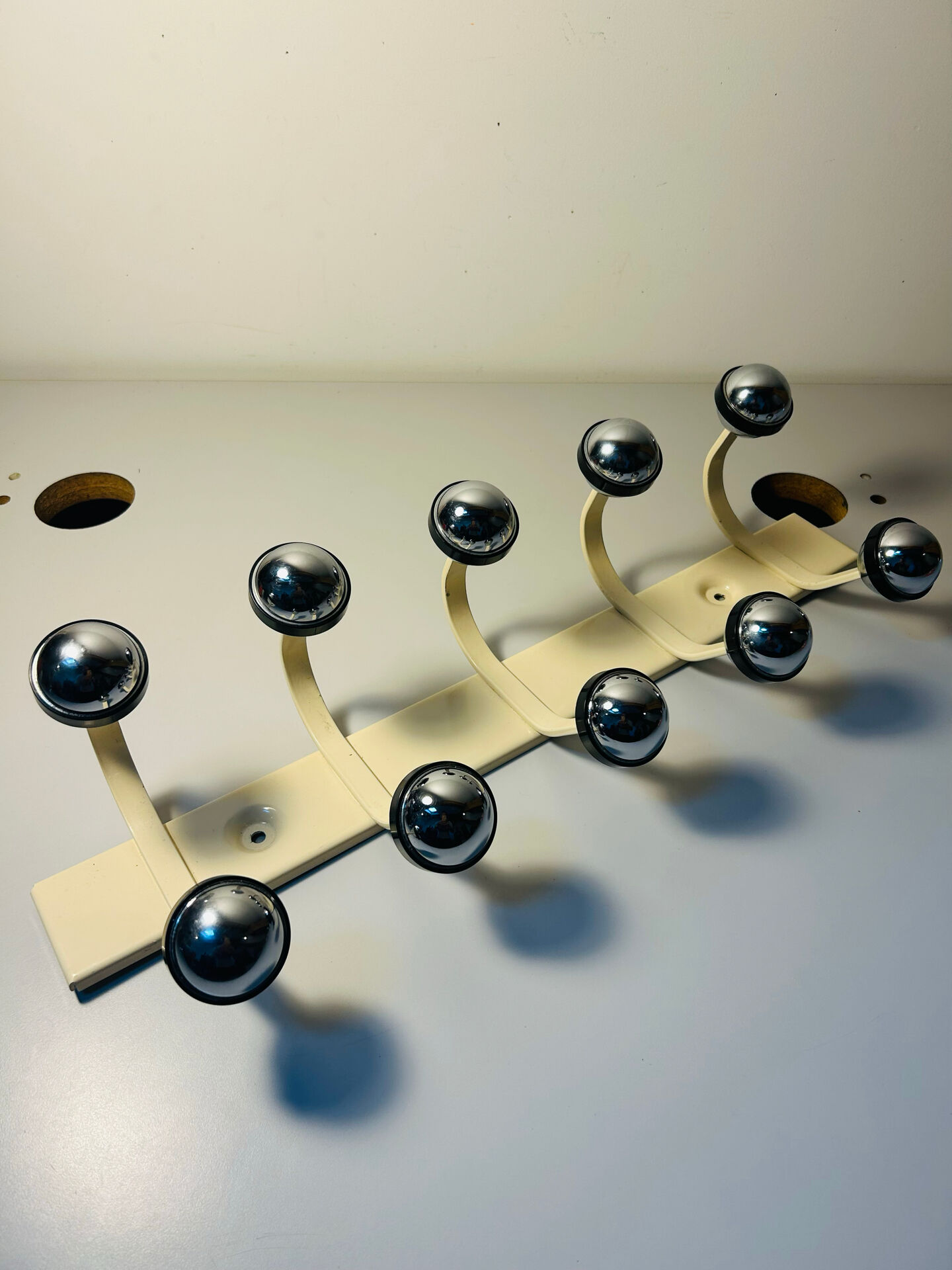 Space Age Metal Coat Rack 10 Balls Vintage 70s France