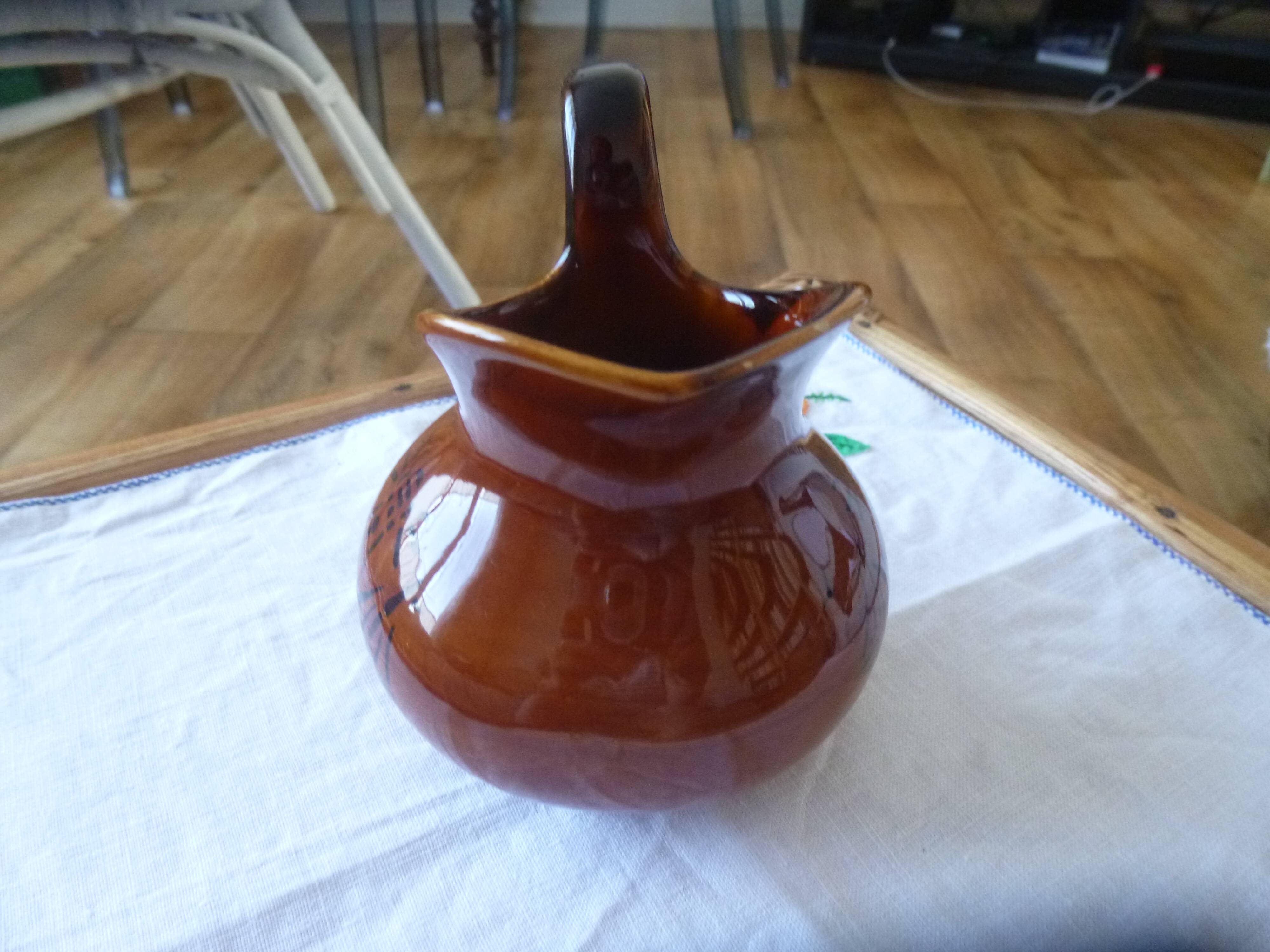 Saint Clément milk jug or small pitcher with marine decor