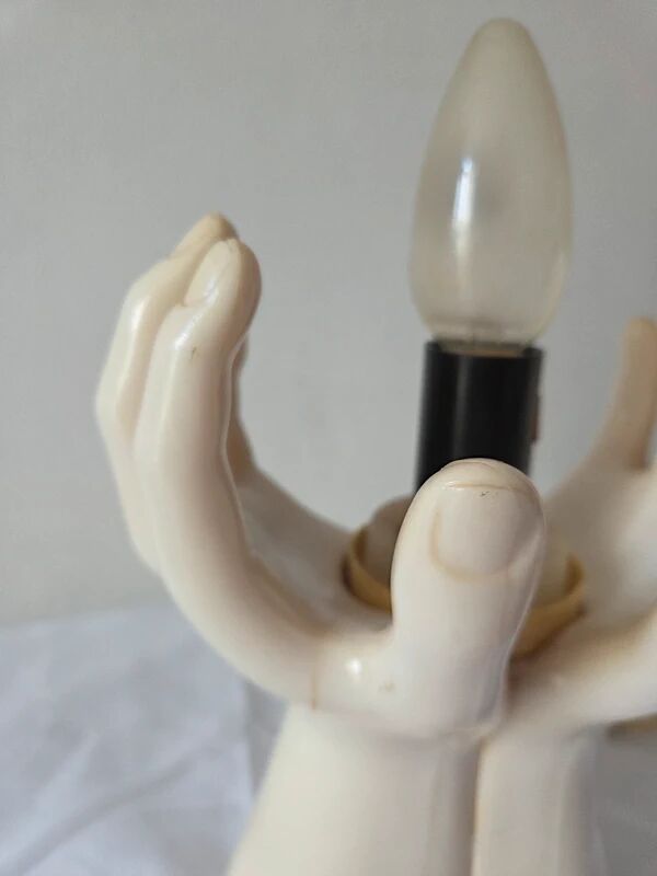 1980s wall lamp vintage ceramic and plastic wall lamp
