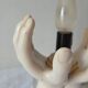 1980s wall lamp vintage ceramic and plastic wall lamp