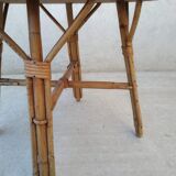 Round rattan coffee table