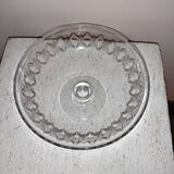 Cut-and-die compotier on pedestal cut glass
