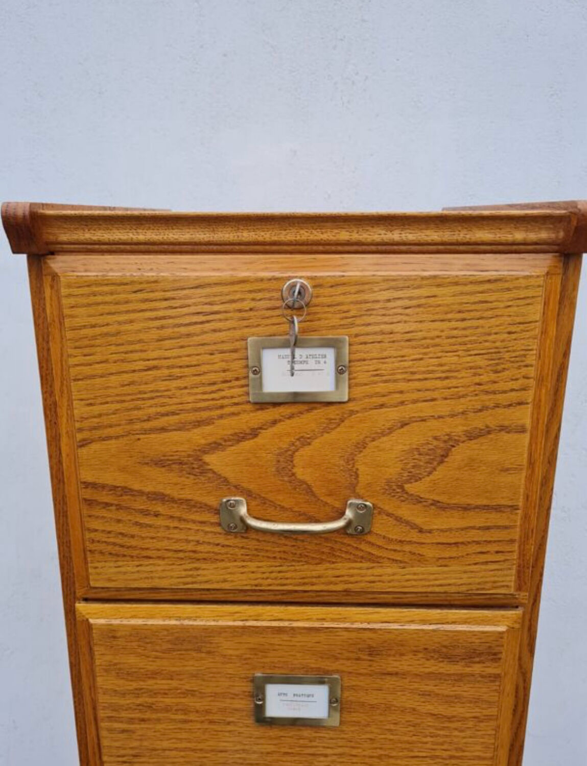 Meuble classeur en chêne des années 60