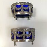 Paire de salerons en argent massif - Orfèvre Léon Lapar 1880