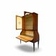 Secretary credenza in marquetry in the Italian Louis XV style from the mid-century, 1960.