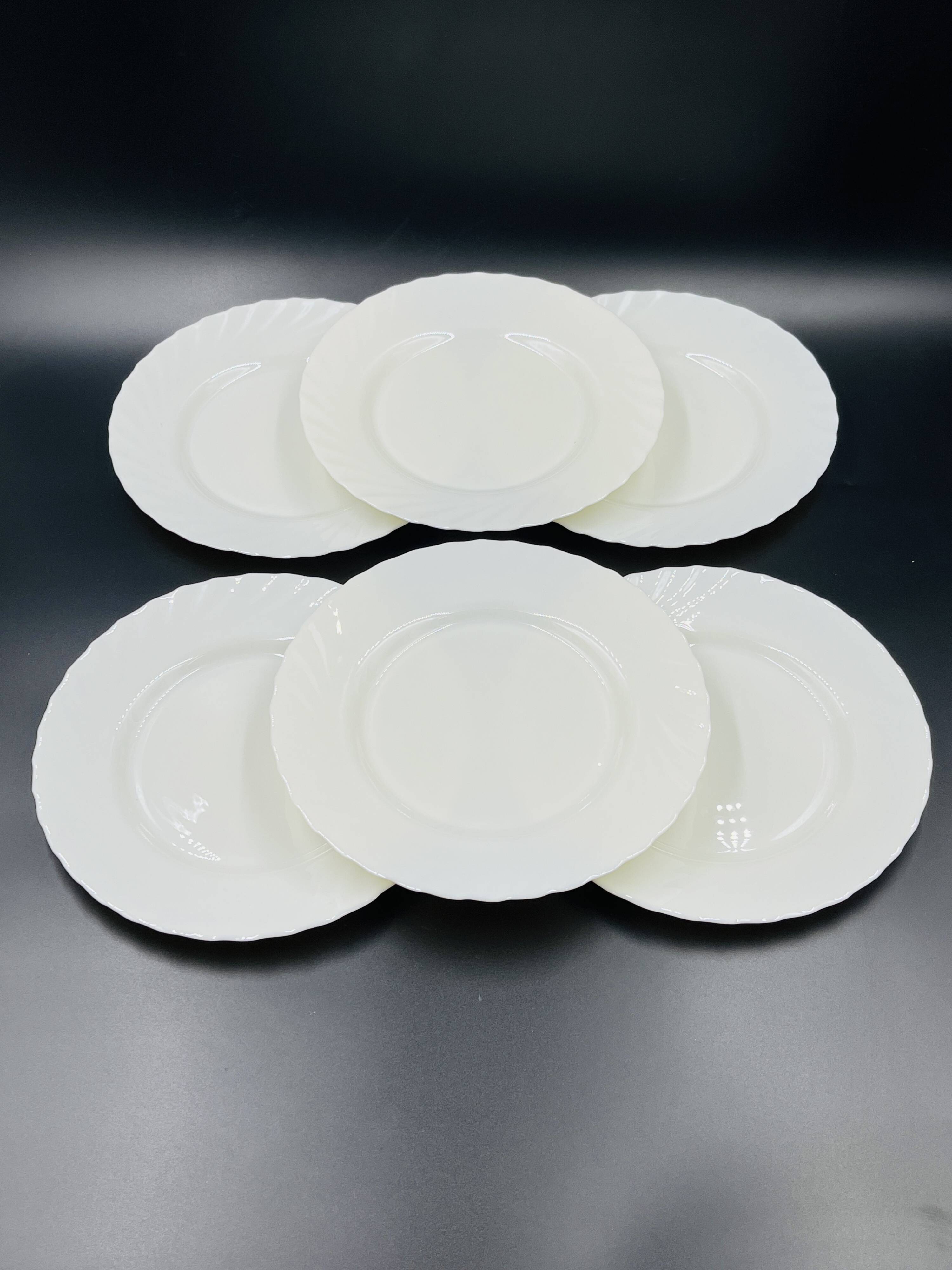 6 Flat Plates Arcopal Trianon