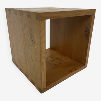 vintage solid side table in oak design
