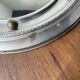 Round convex metal mirror in English style 1900