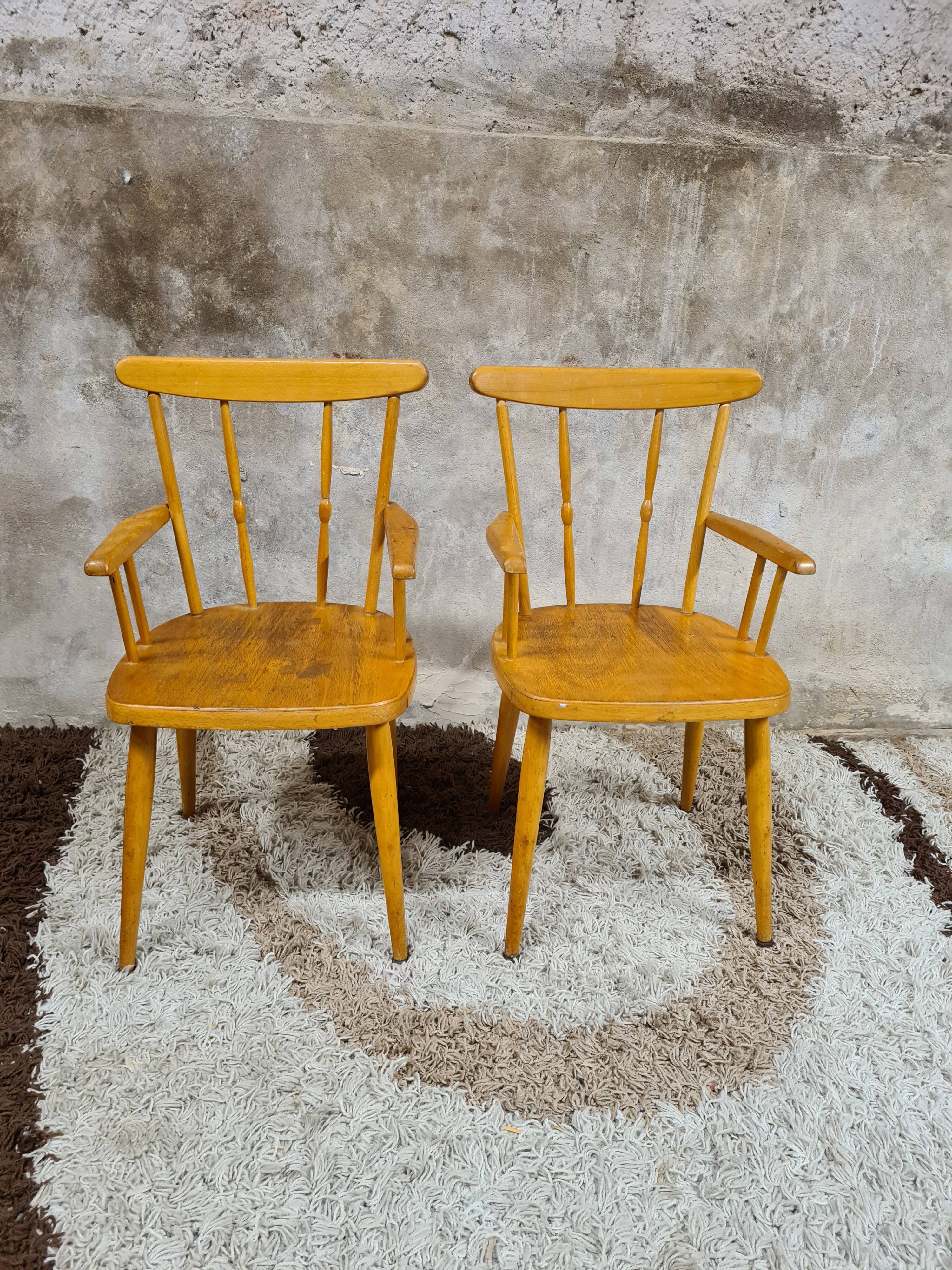 Pair of wooden armchair child Herlag