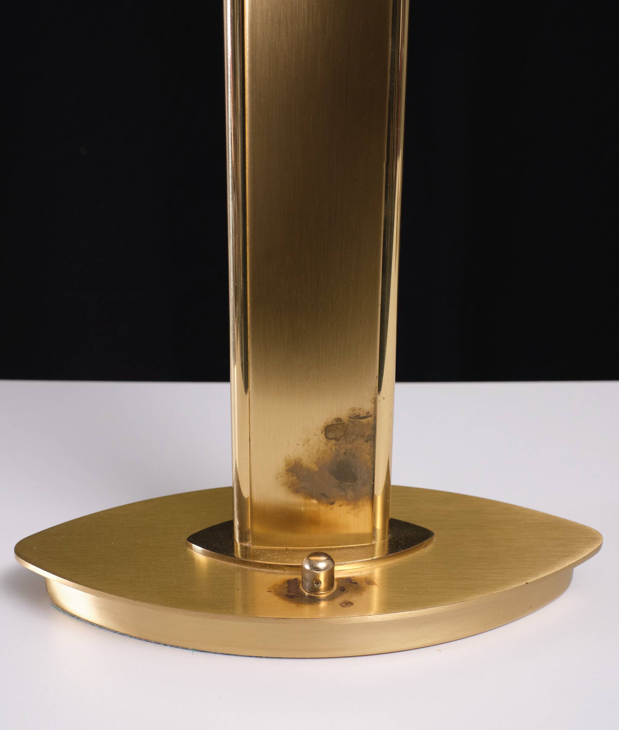set Holtkotter Brass table lamps 1980s Germany