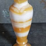 Baluster vase in real vintage honey onyx stone 25 cm