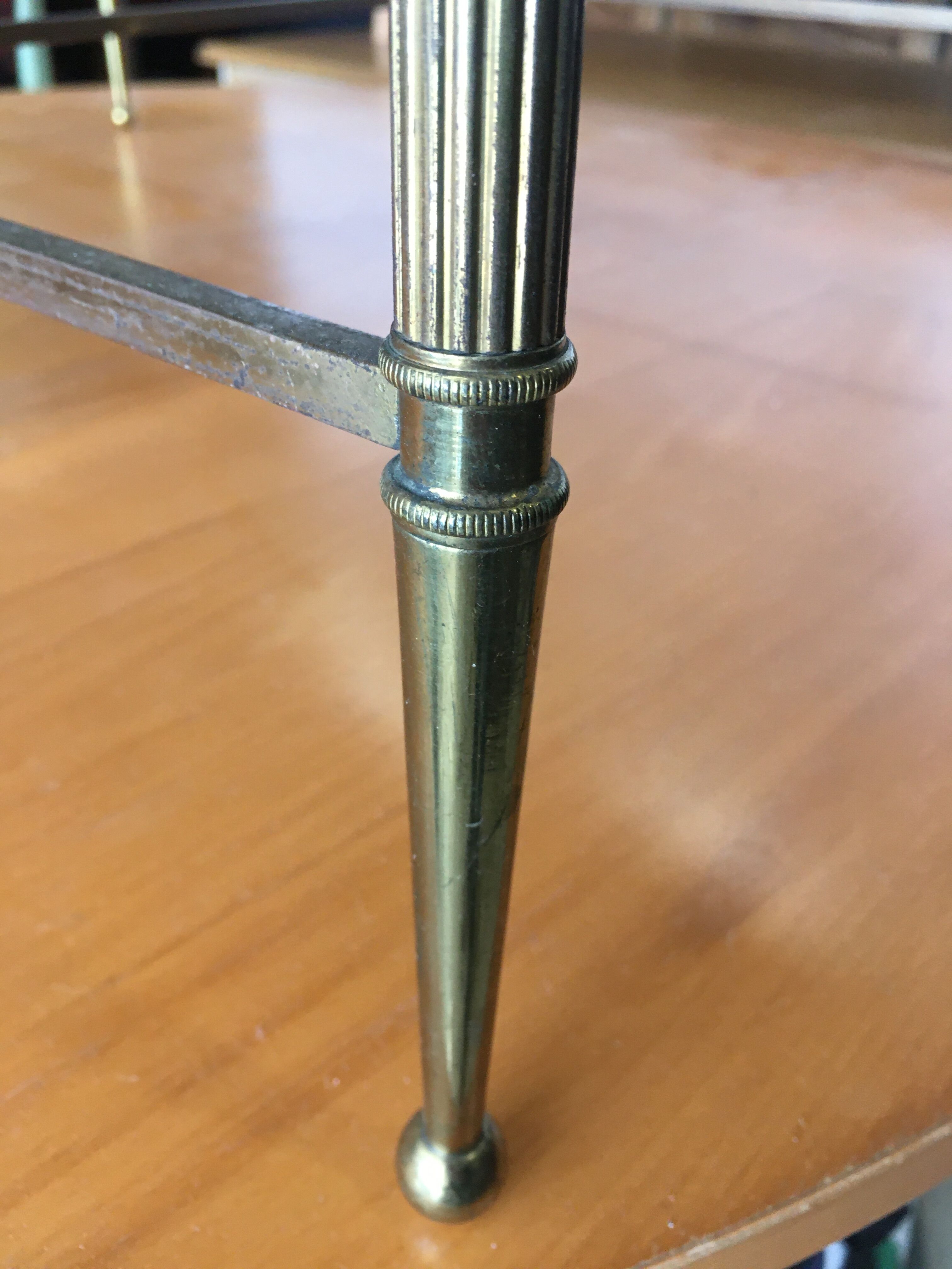 Marble and brass pull out tables