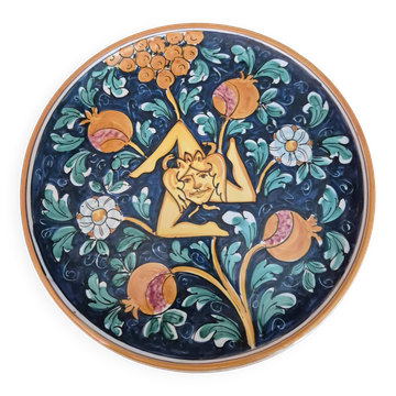 Decorative ceramic plate from Caltagirone.
