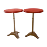 Tables bistrot bar ronde formica rouge