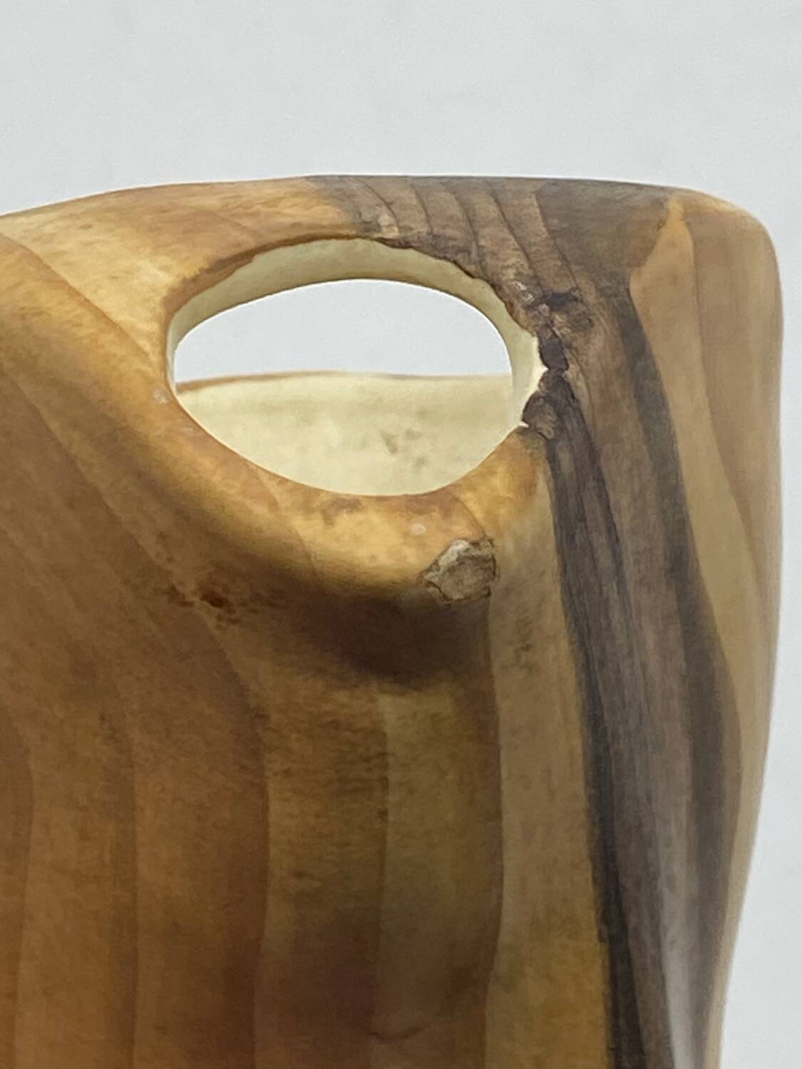 Vintage ceramic pitcher Vallauris Grandjean Jourdan imitation wood