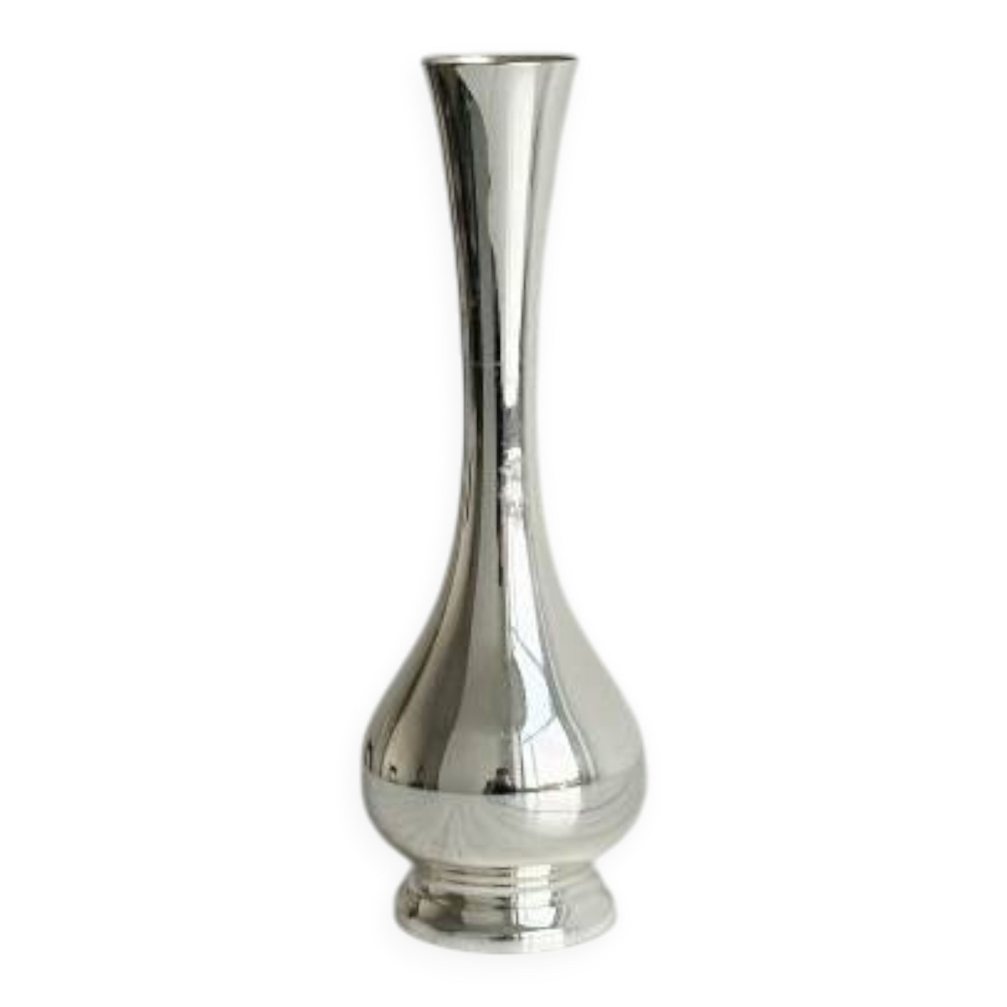 Lightweight metal single-stem vase