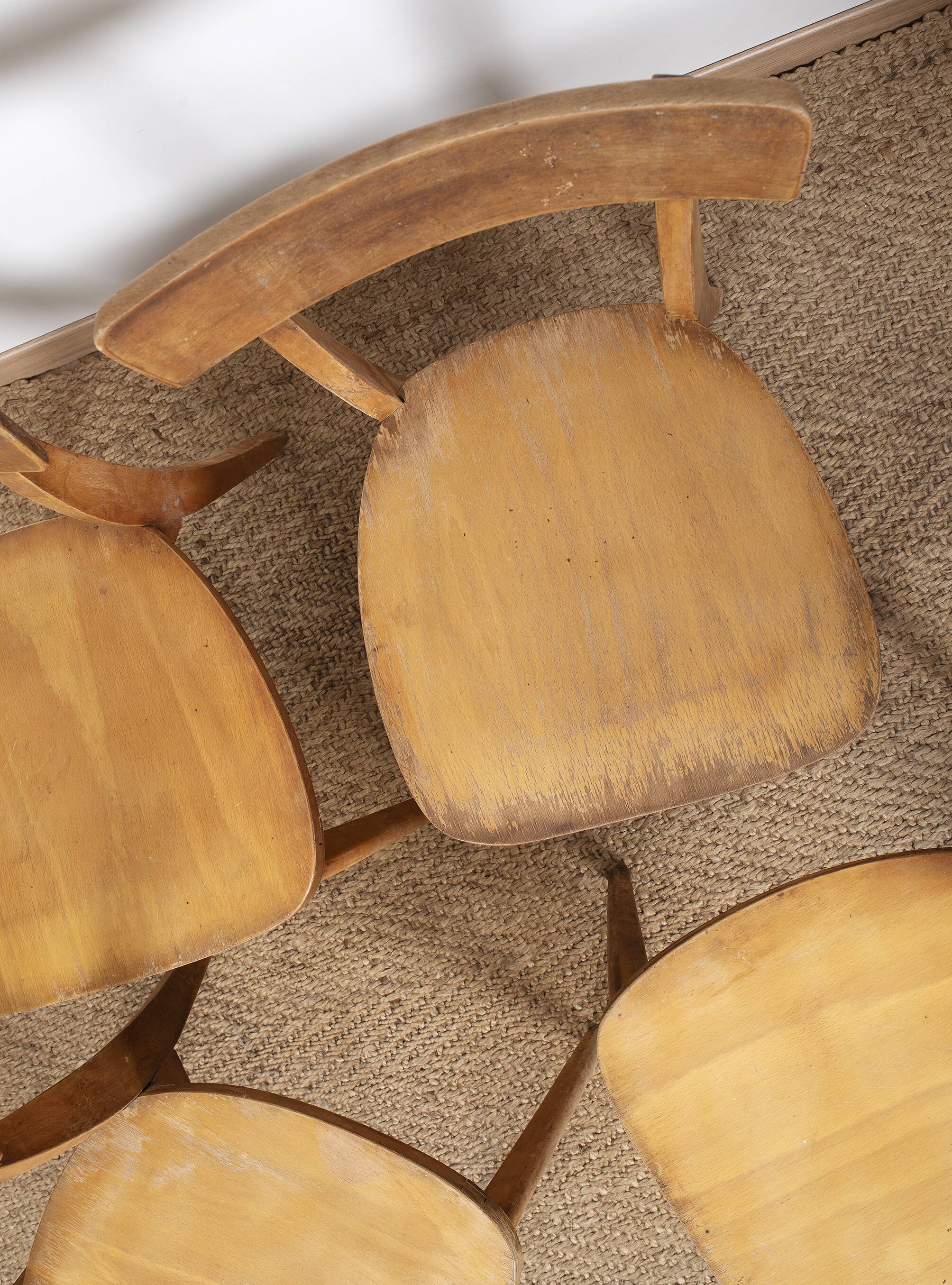 Ensemble de 4 chaises de bistrot luterma, estampillées