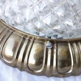 Bronze and glass ceiling lamp