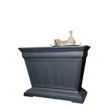 Old wooden counter, black patina