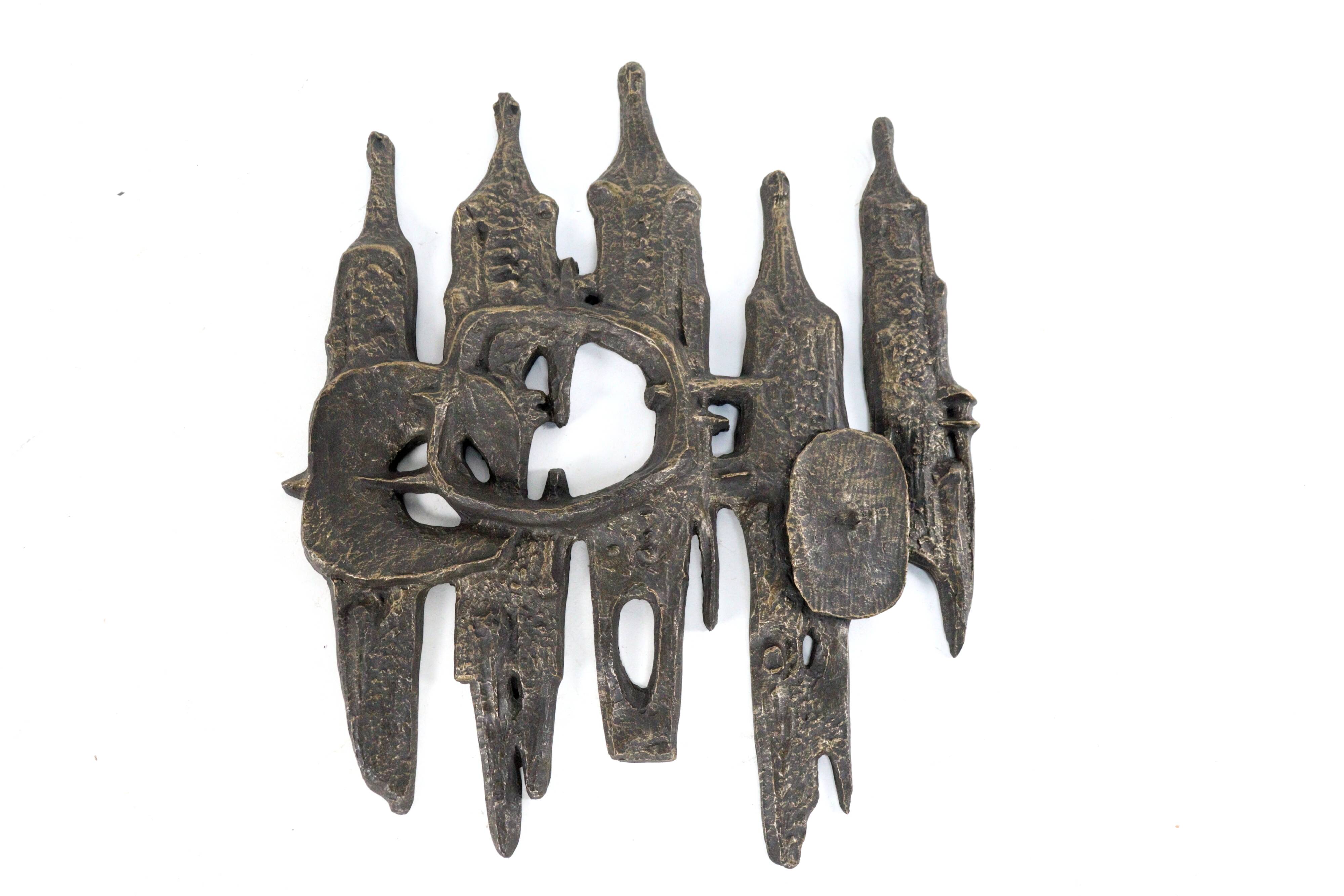 Brutalist wall sculpture - Gatekeepers