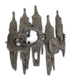 Brutalist wall sculpture - Gatekeepers