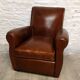 Straight back club chair