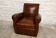 Straight back club chair