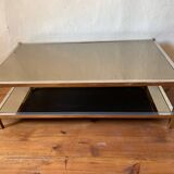 Mirrored glass coffee table from the 70s and 80s