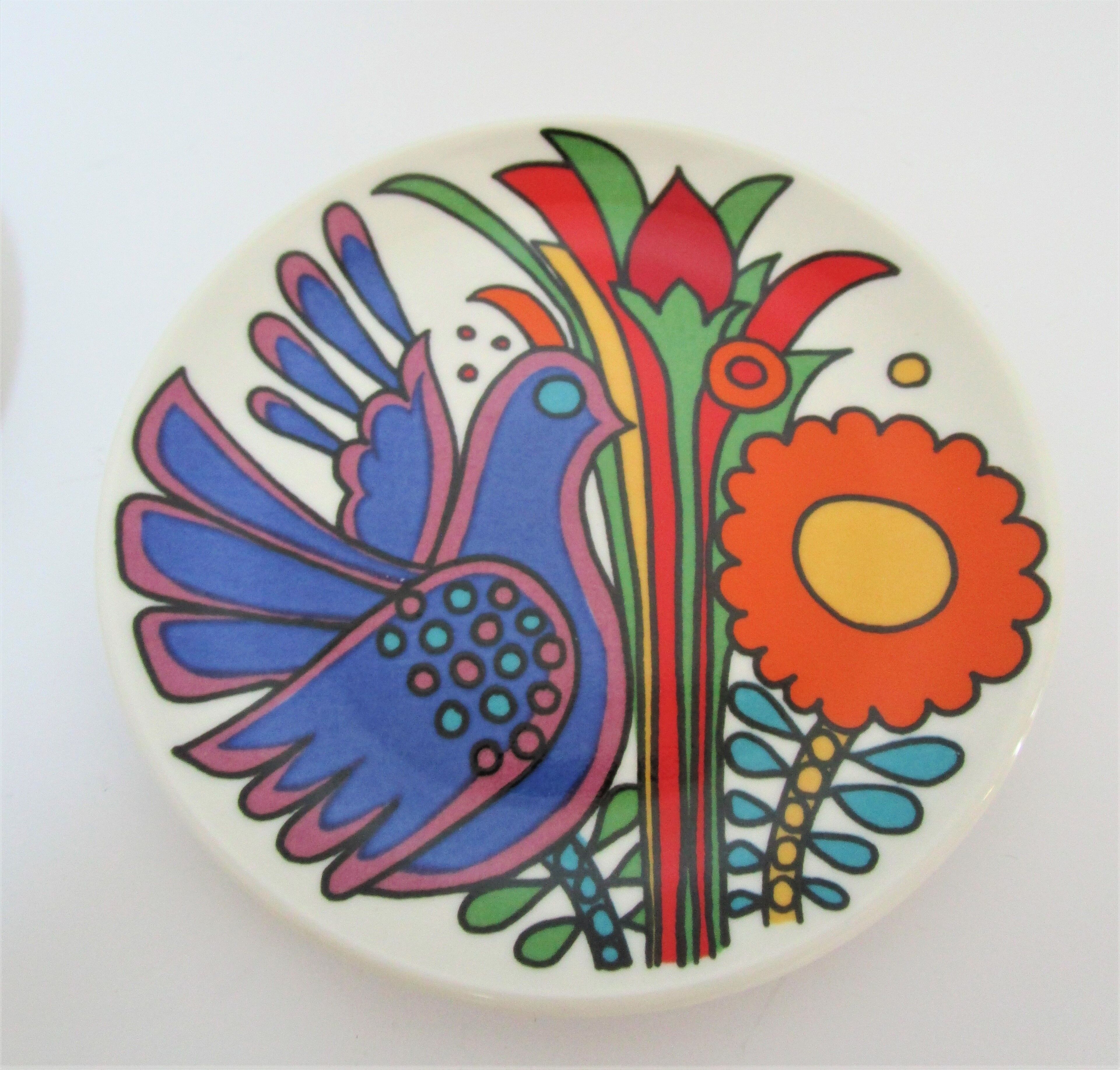 Six butter plates Acapulco Villeroy and Boch 70s