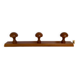 Coat rack wood hooks mushrooms