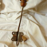 Double patère wood and metal
