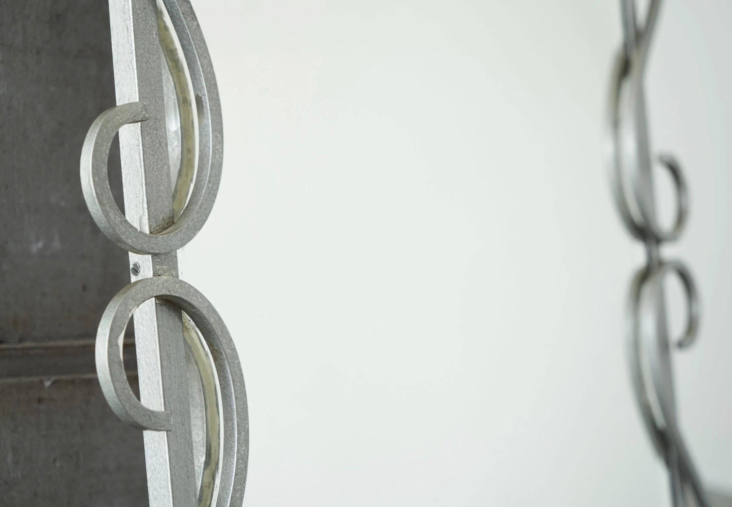 Mid-century metal mirror by Mirox Belgium, 1950