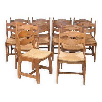 Set de 12 chaises Guillerme & Chambron