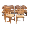 Set de 12 chaises Guillerme & Chambron