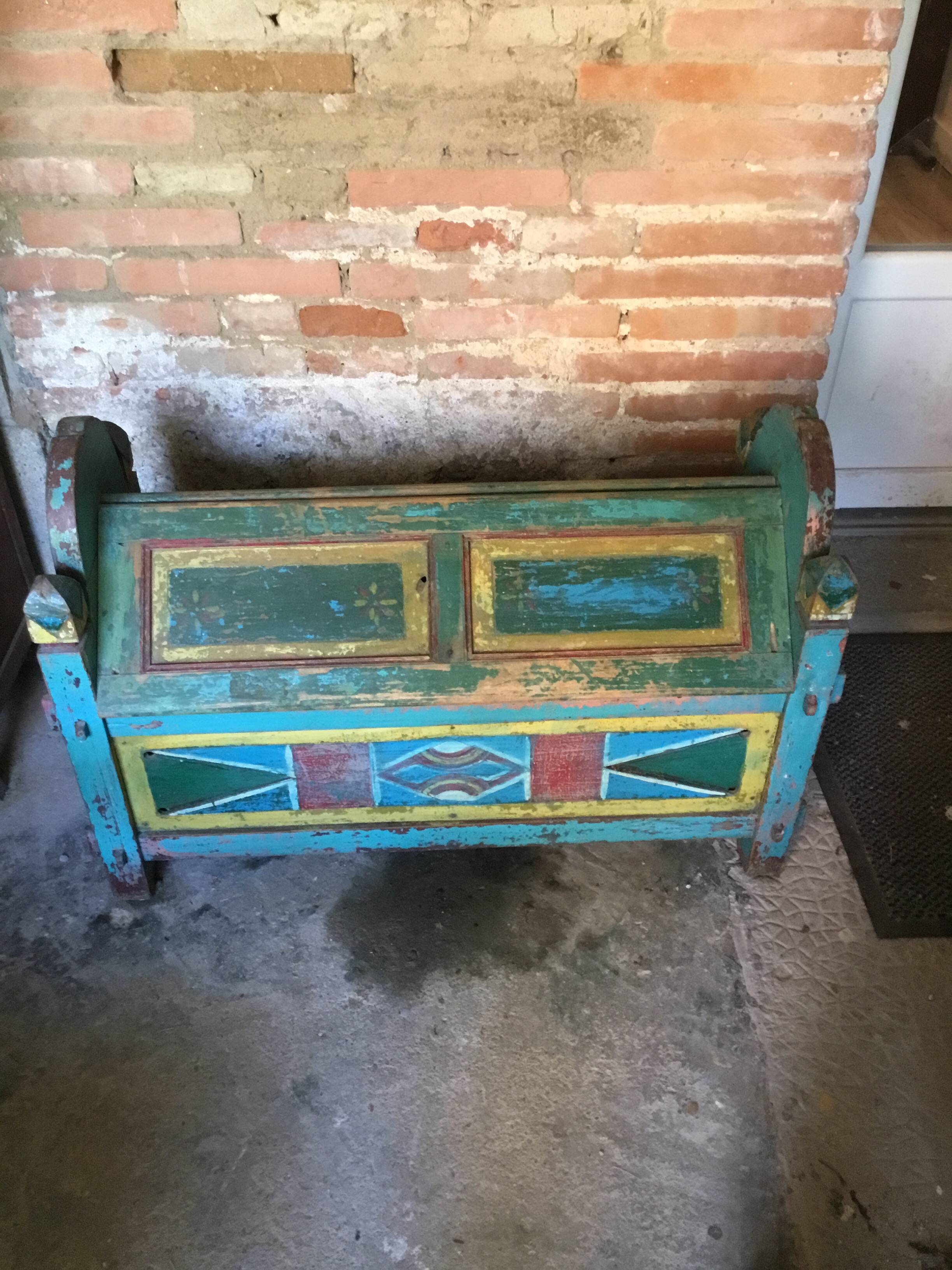 Ancient Indian wooden chest