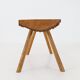 Table basse brutaliste en chêne massif, vers 1950
